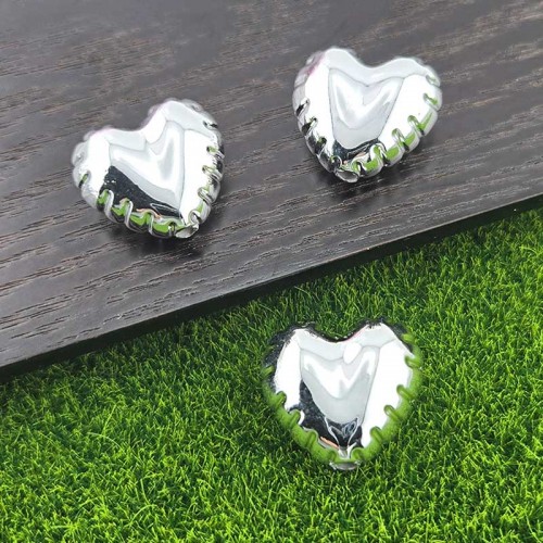 비즈팡 [BG-4-16]볼꾸파츠 아크릴 풍선주름하트 통과형 21x19mm (내경2.7mm) 볼꾸비즈 키링용 ,1개