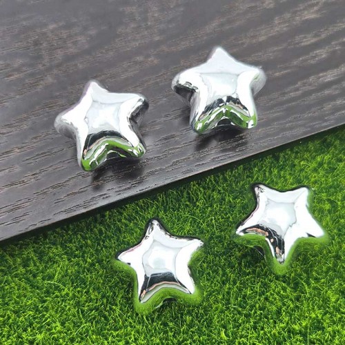 비즈팡 [BG-4-18]볼꾸파츠 아크릴 풍선민자별 통과형 21x19mm (내경2.9mm) 볼꾸비즈 키링용 ,1개