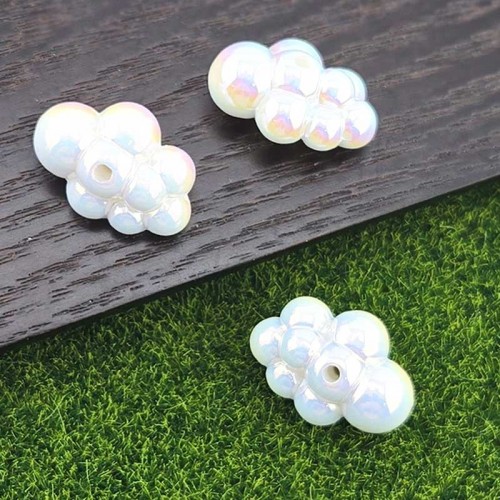 비즈팡 [BG-4-29]볼꾸파츠 아크릴 오로라구름 통과형 (소) 24x12mm (내경2.5mm) 볼꾸비즈 키링용 ,1개