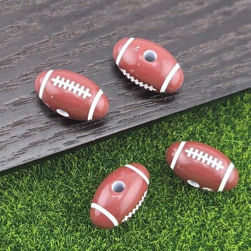 비즈팡 [BG-4-33]볼꾸파츠 아크릴 럭비공 통과형 18x10mm (내경3mm) 볼꾸비즈 키링용 ,1개