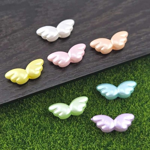 비즈팡 [BG-4-45]볼꾸파츠 아크릴 파스텔천사날개 통과형 22x9mm (내경2.1mm) 볼꾸비즈 키링용 ,1개