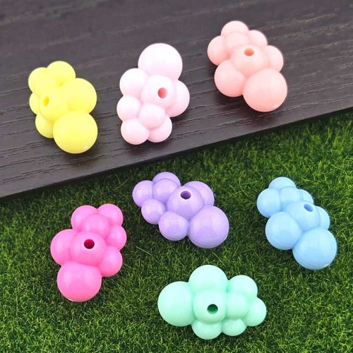 비즈팡 [BG-4-27]볼꾸파츠 아크릴 구름 통과형 (소) (내경2.5mm) 볼꾸비즈 키링용 ,1개