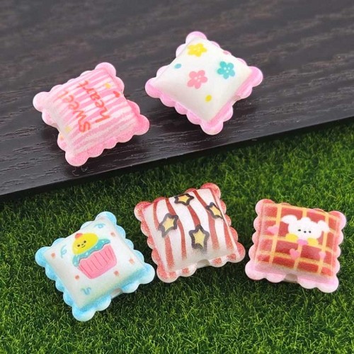 비즈팡 [BG-5-09]볼꾸파츠 아크릴 귀여운쿠션 19x19mm (내경2.5mm) 볼꾸비즈 키링용 ,1개