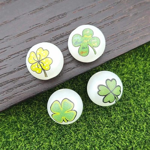 비즈팡 [BG-5-12]볼꾸파츠 아크릴 진주네잎클로버볼 16mm (내경2.6mm) 볼꾸비즈 키링용 ,1개