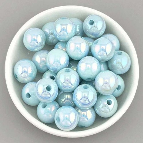 비즈팡 [BG-8-08]볼꾸파츠 아크릴볼 오로라볼 12mm (블루) 볼꾸비즈볼 키링용 ,10개