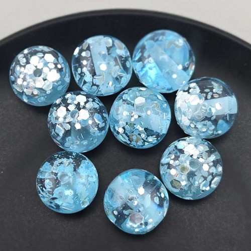 비즈팡 [BG-8-23]볼꾸파츠 아크릴볼 반짝이볼 16mm (블루) 볼꾸비즈볼 키링용 ,1개