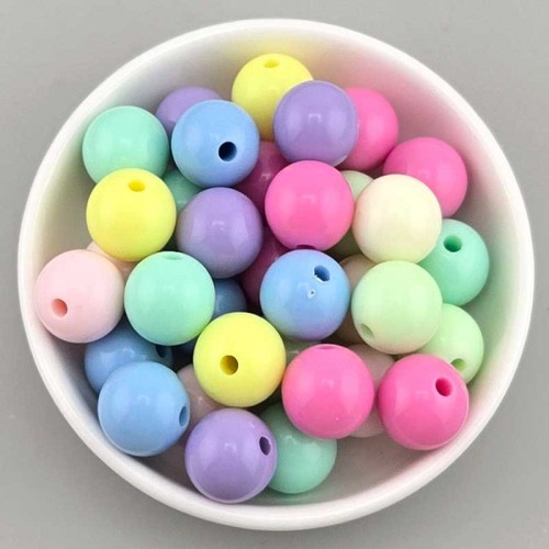 비즈팡 [BG-8-26]볼꾸파츠 아크릴볼 파스텔볼 12mm (컬러랜덤) 볼꾸비즈볼 키링용 ,20개